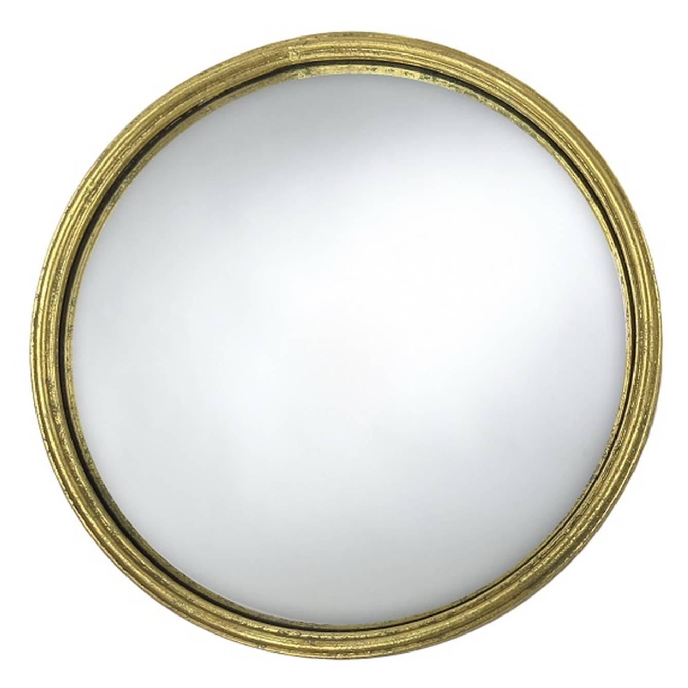 Gold Framed Bullseye Convex Mirror, 15"