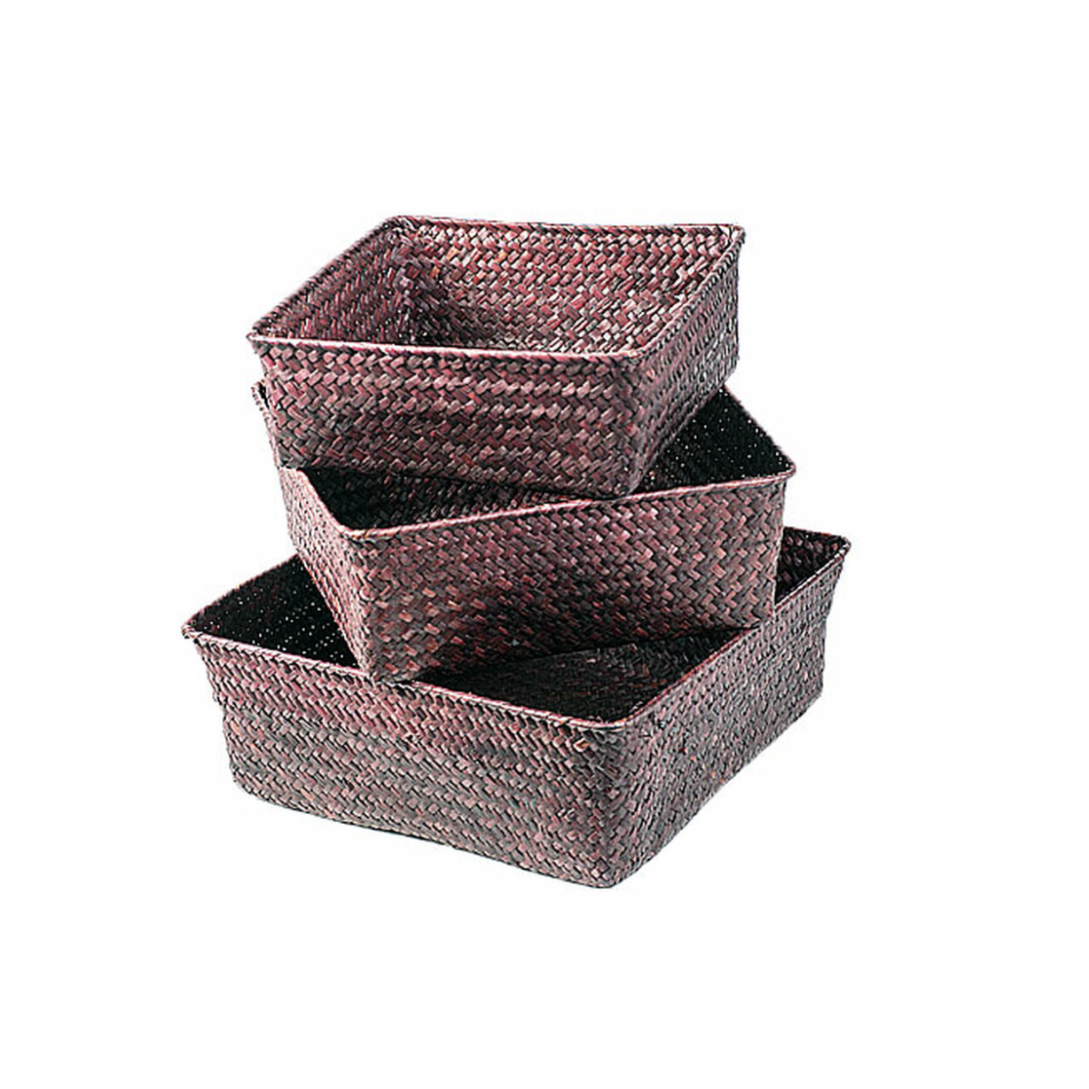 Red Rattan + Wire Tray