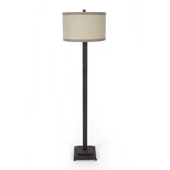 Aged Black Cast Iron Floor Lamp