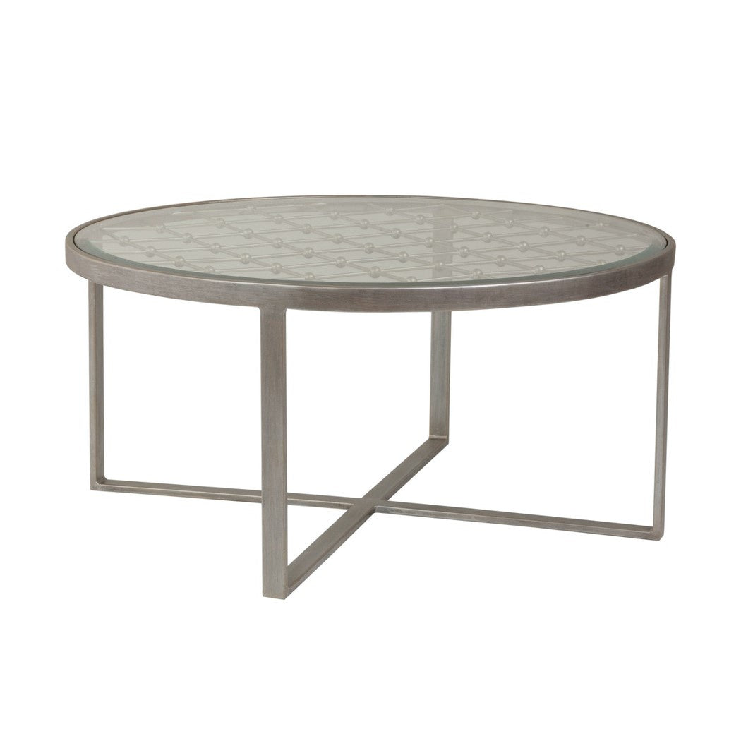 Artistica Royere Round Cocktail Table, Argento Finish
