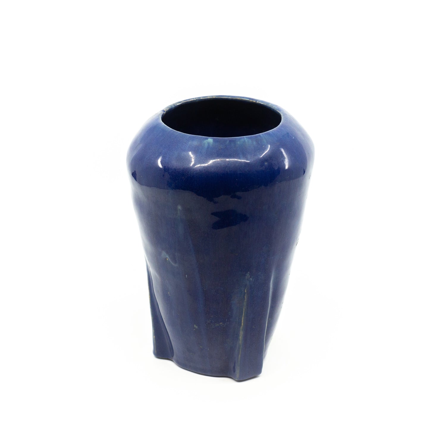 Blue Glazed Pottery Vase