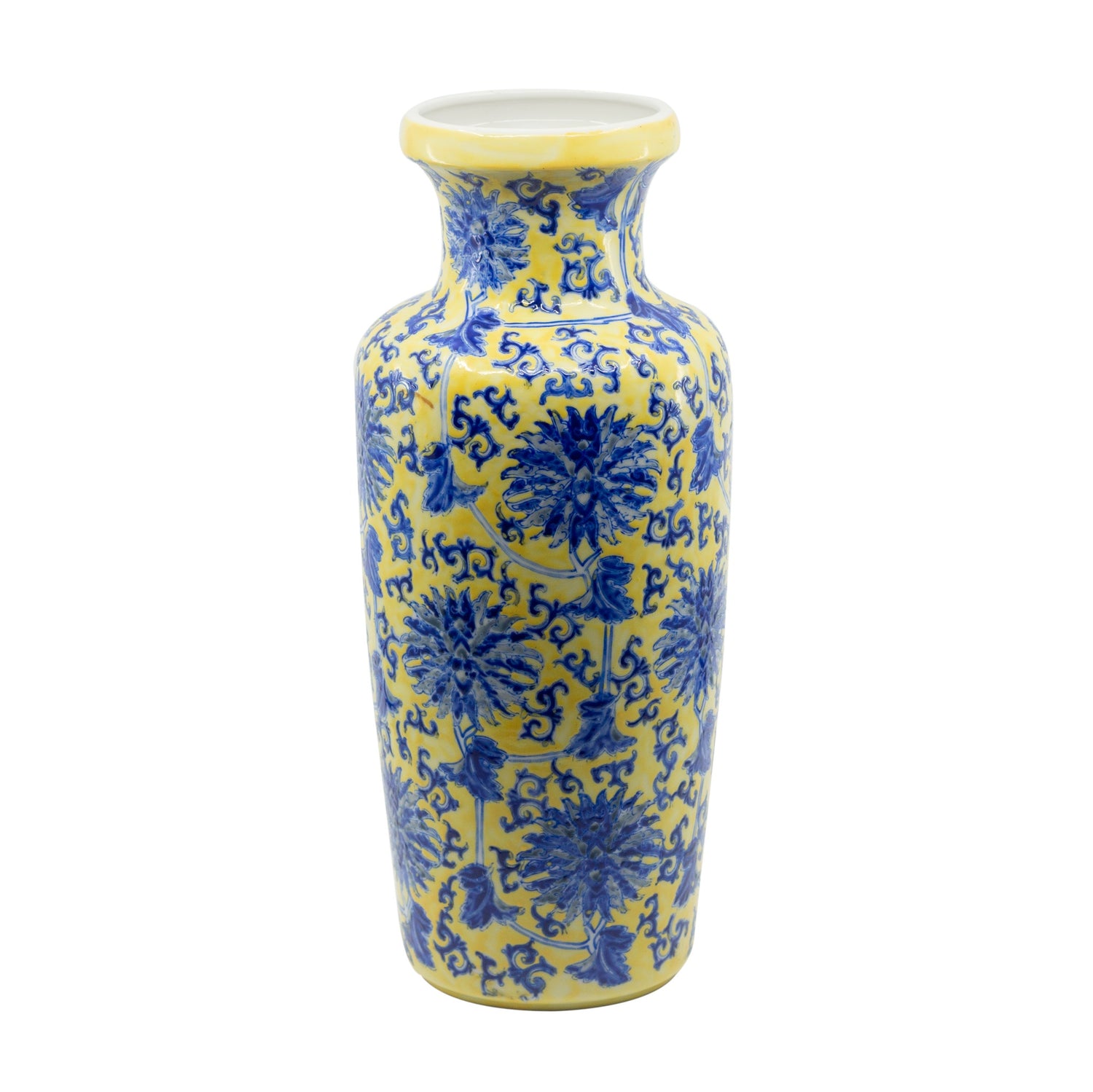 Blue + Yellow Vase
