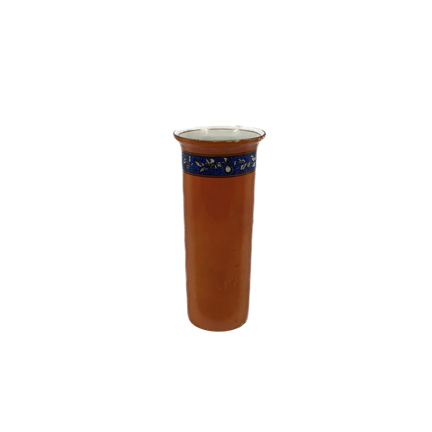 Antique Orange Vase, English, as-is