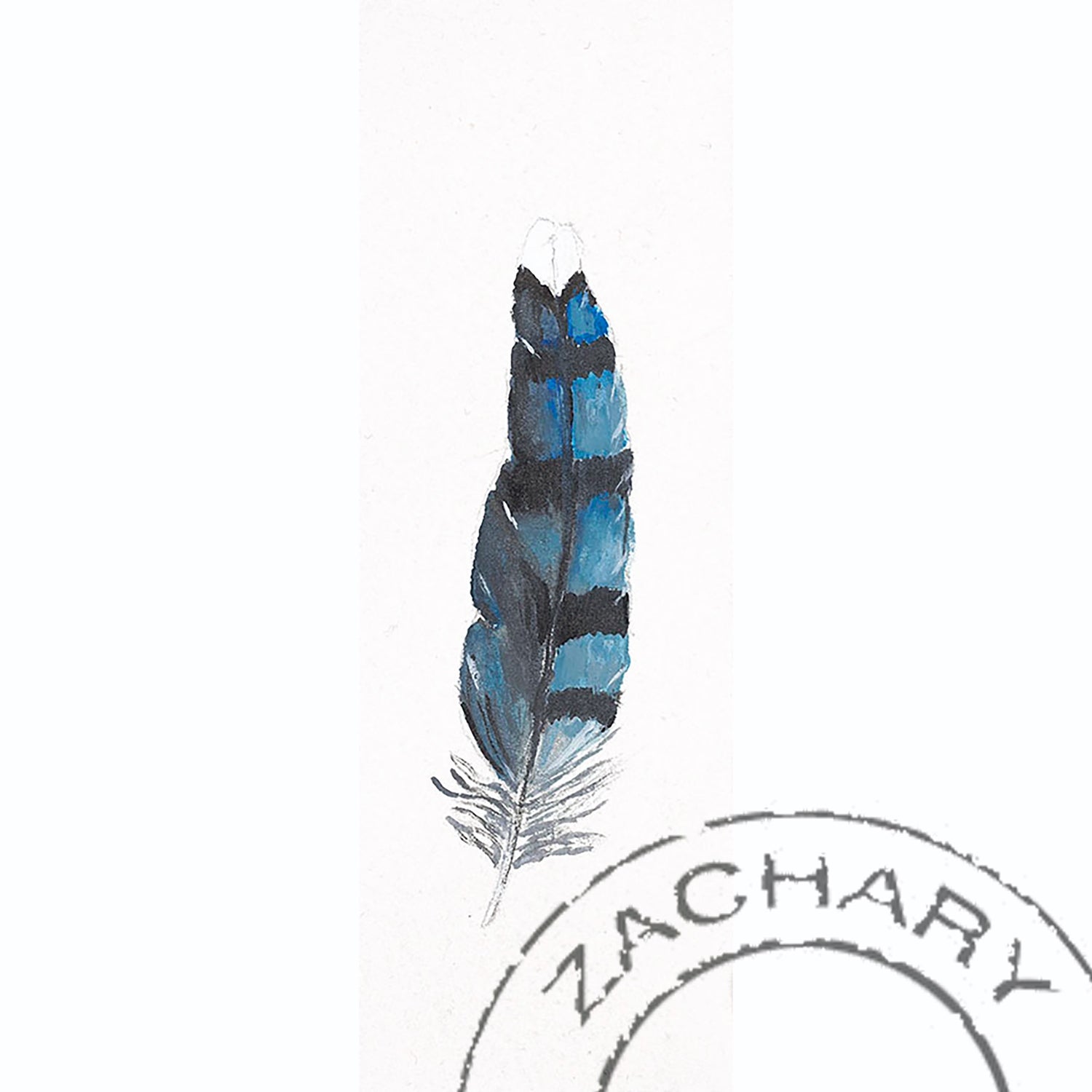 Blue Jay Feather, Janella Fesenmaier, Limited Edition Print