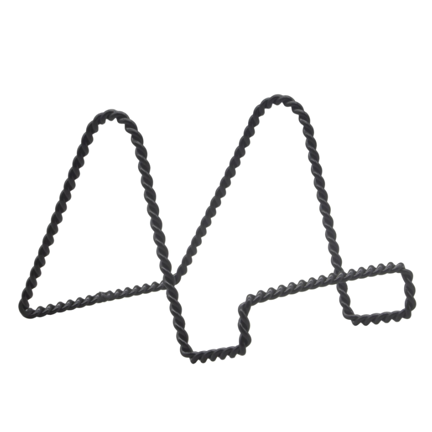 Black Braided Wire Easel, 6"h