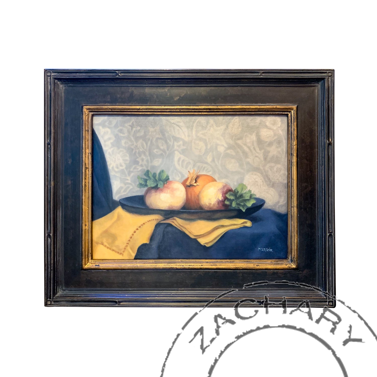 Turnips, Mary Klein, Oil on Panel, Framed