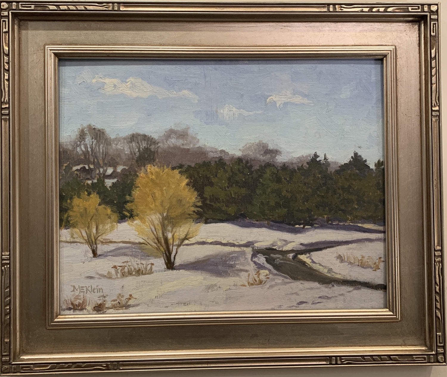 Battle Creek, Mary Klein, Oil on Linen Panel, Framed