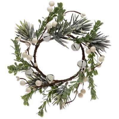 Winter Wreath with White Bells + Berries