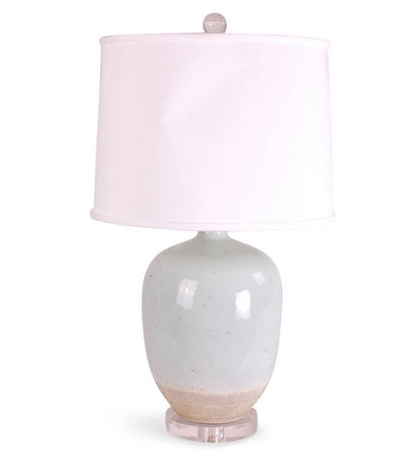 Celadon Vase Lamp with Acrylic Base