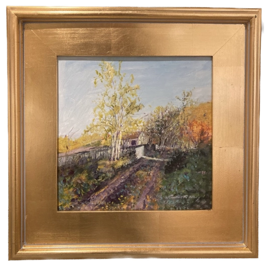 "Country Lane" Richard Reynolds Ward, Acrylic on Board, Framed