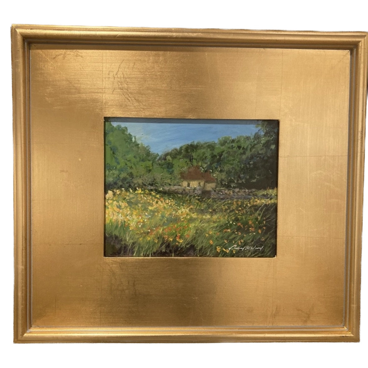 "Garden Cottage" Richard Reynolds Ward, Acrylic on Board, Framed
