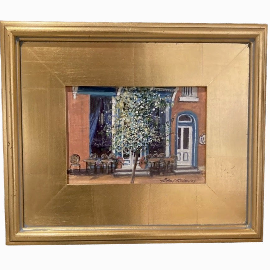 "Chez LaFitte" Richard Reynolds Ward, Acrylic on Board, Framed