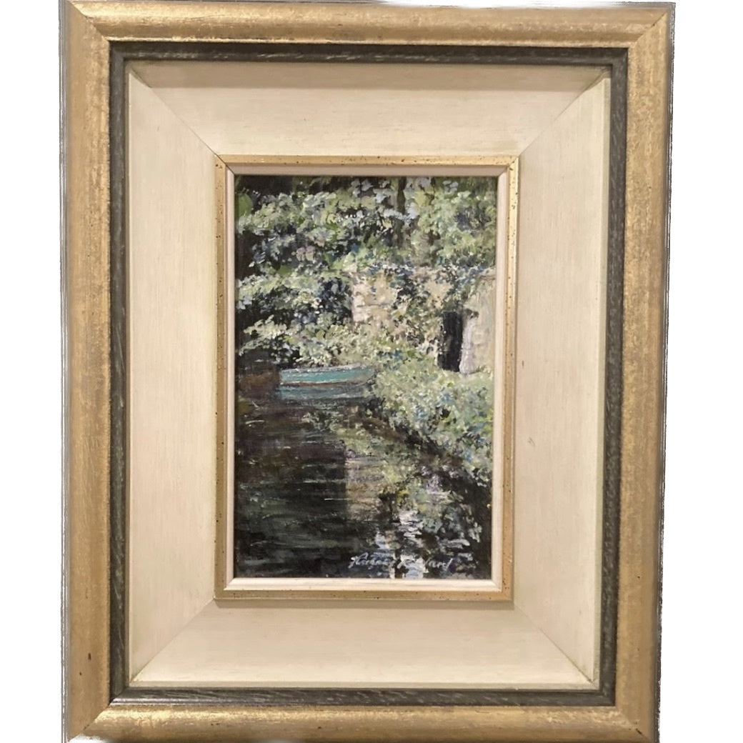 "Rowboat Chize" Richard Reynolds Ward, Acrylic on Board, Framed