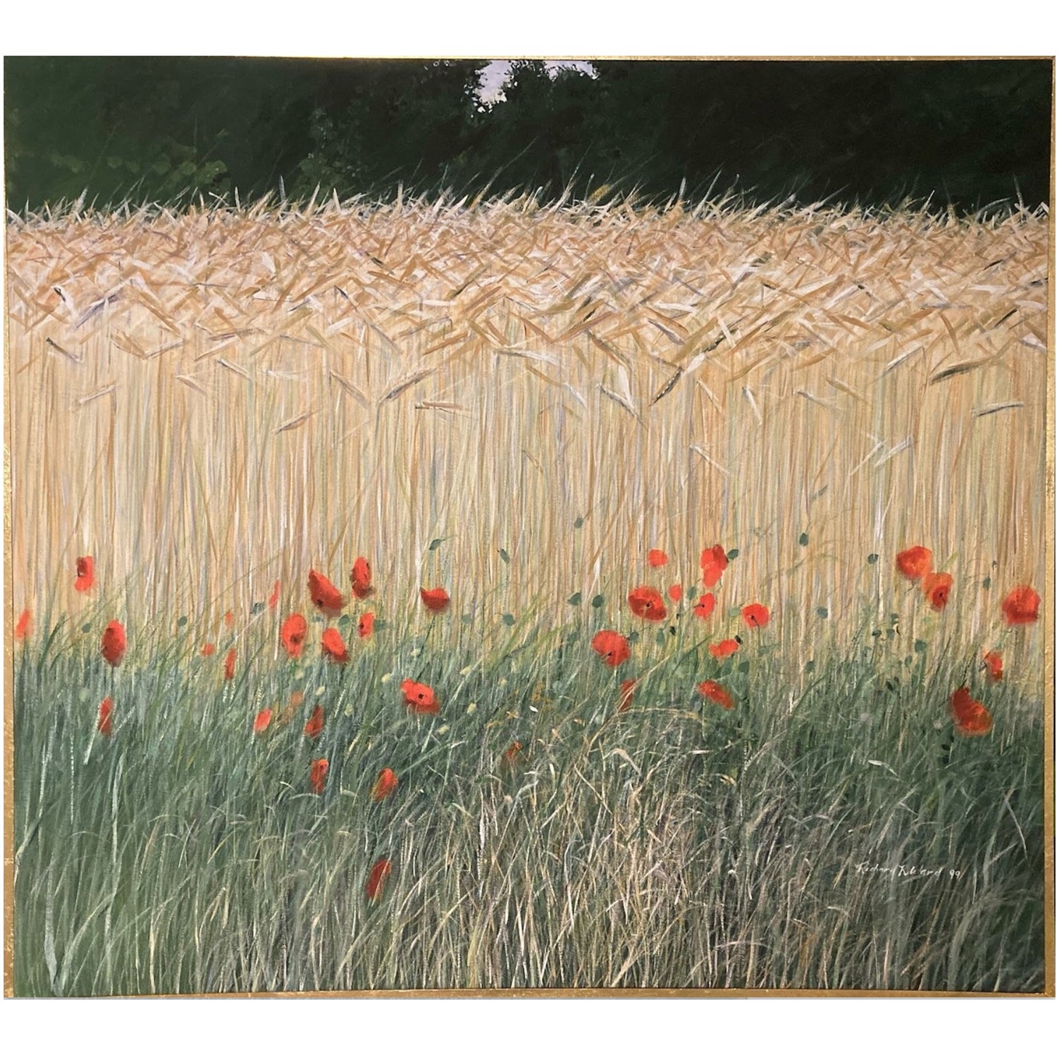 "Poppies and Wheat" Richard Reynolds Ward, Giclee on Canvas, Framed
