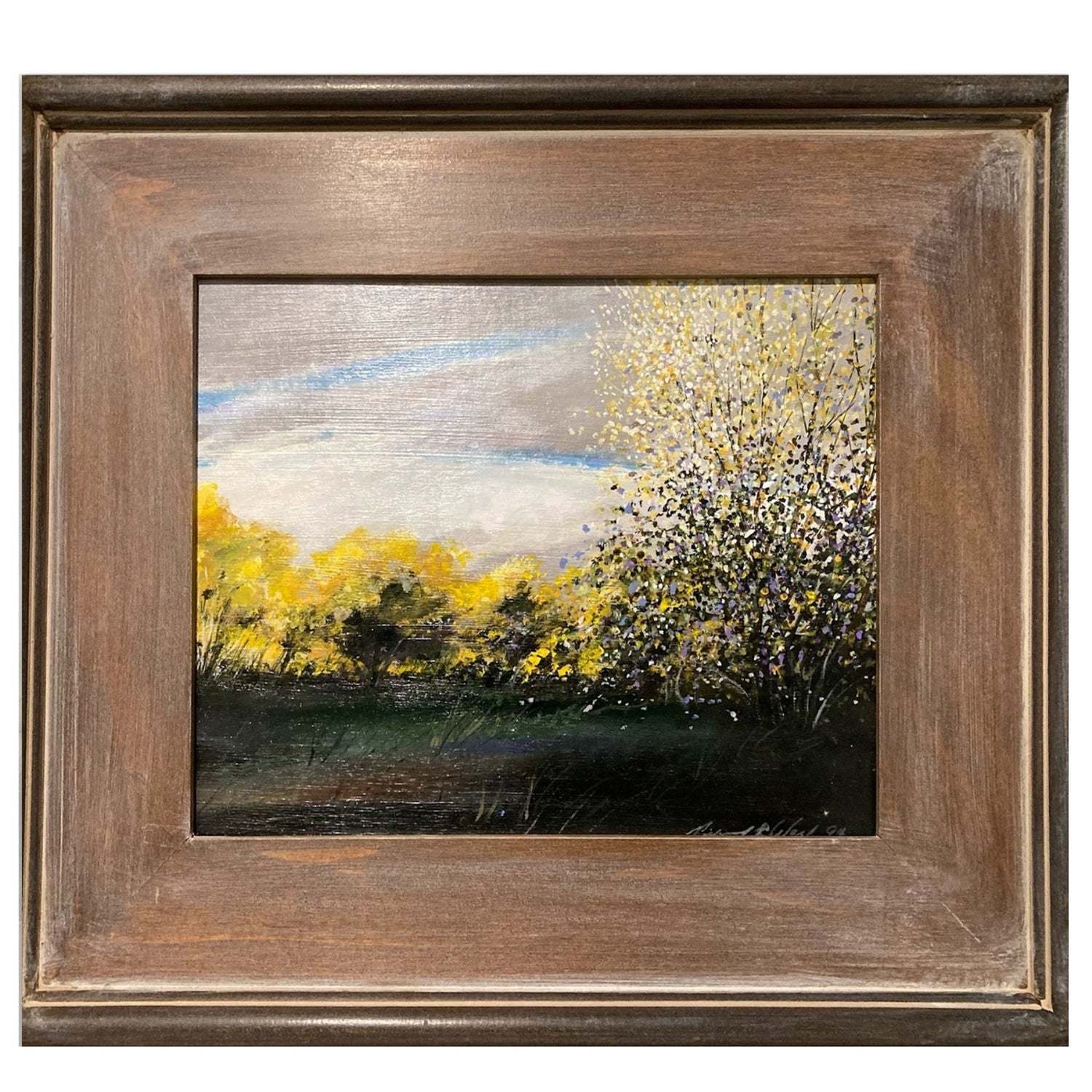 "Autumn Storm" Richard Reynolds Ward, Acrylic on Board, Framed