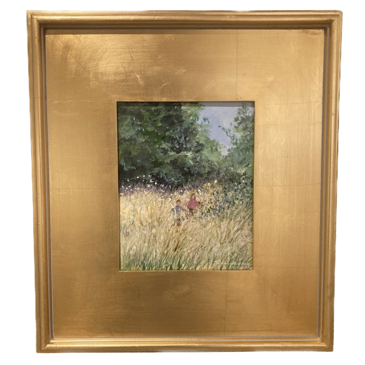 "Blackberry Picking" Richard Reynolds Ward, Acrylic on Board, Framed