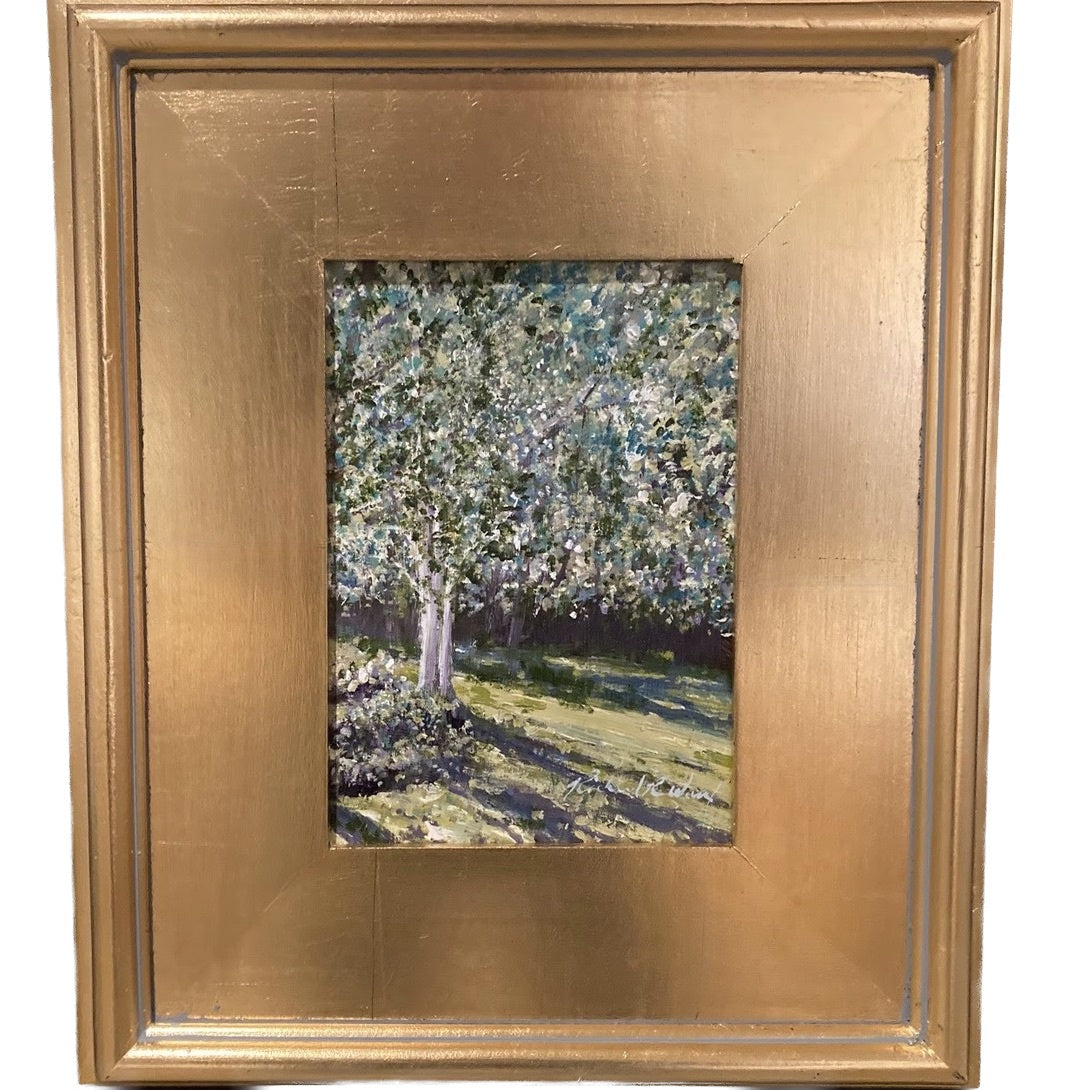"Birches" Richard Reynolds Ward, Acrylic on Board, Framed
