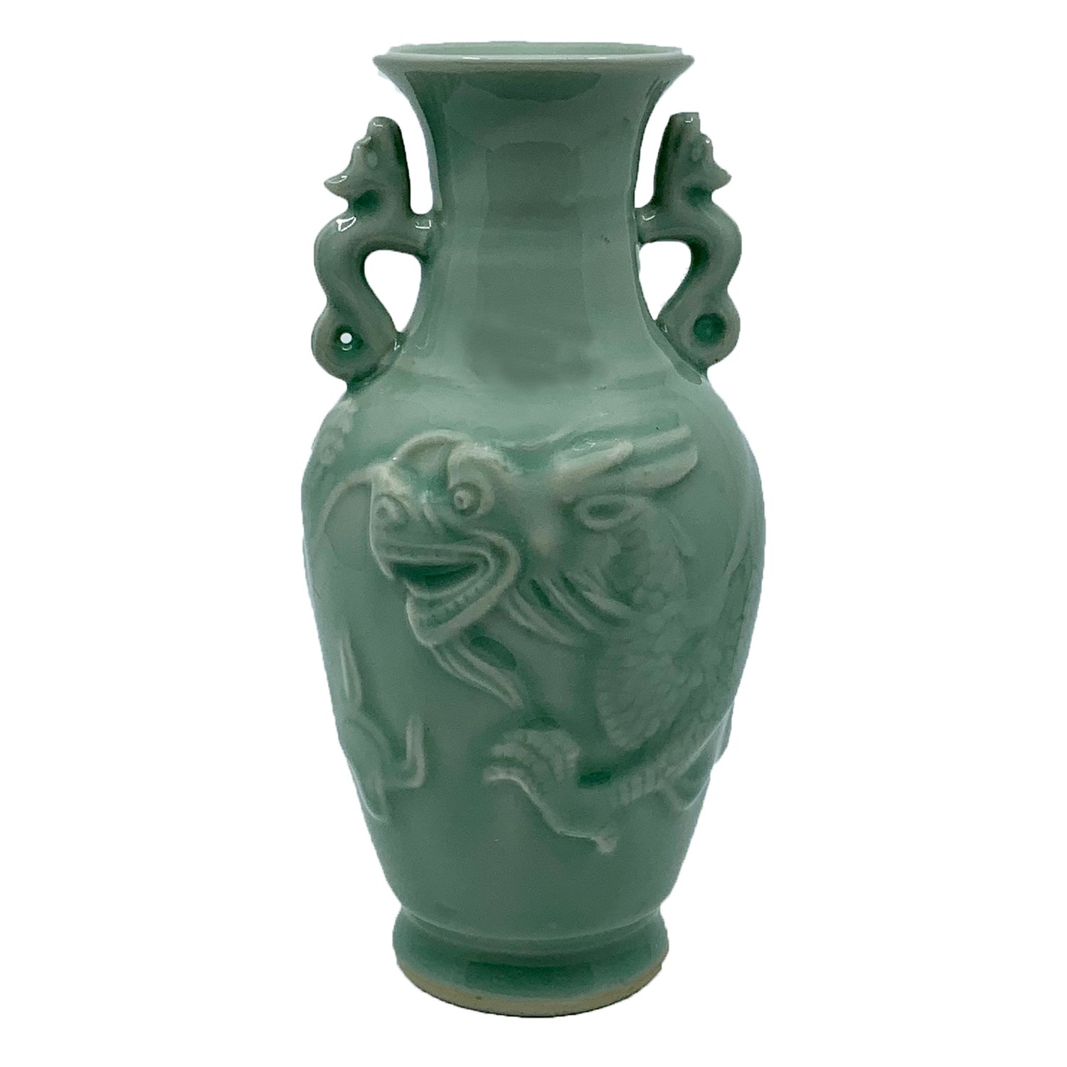 Celadon Vase with Dragon Motif