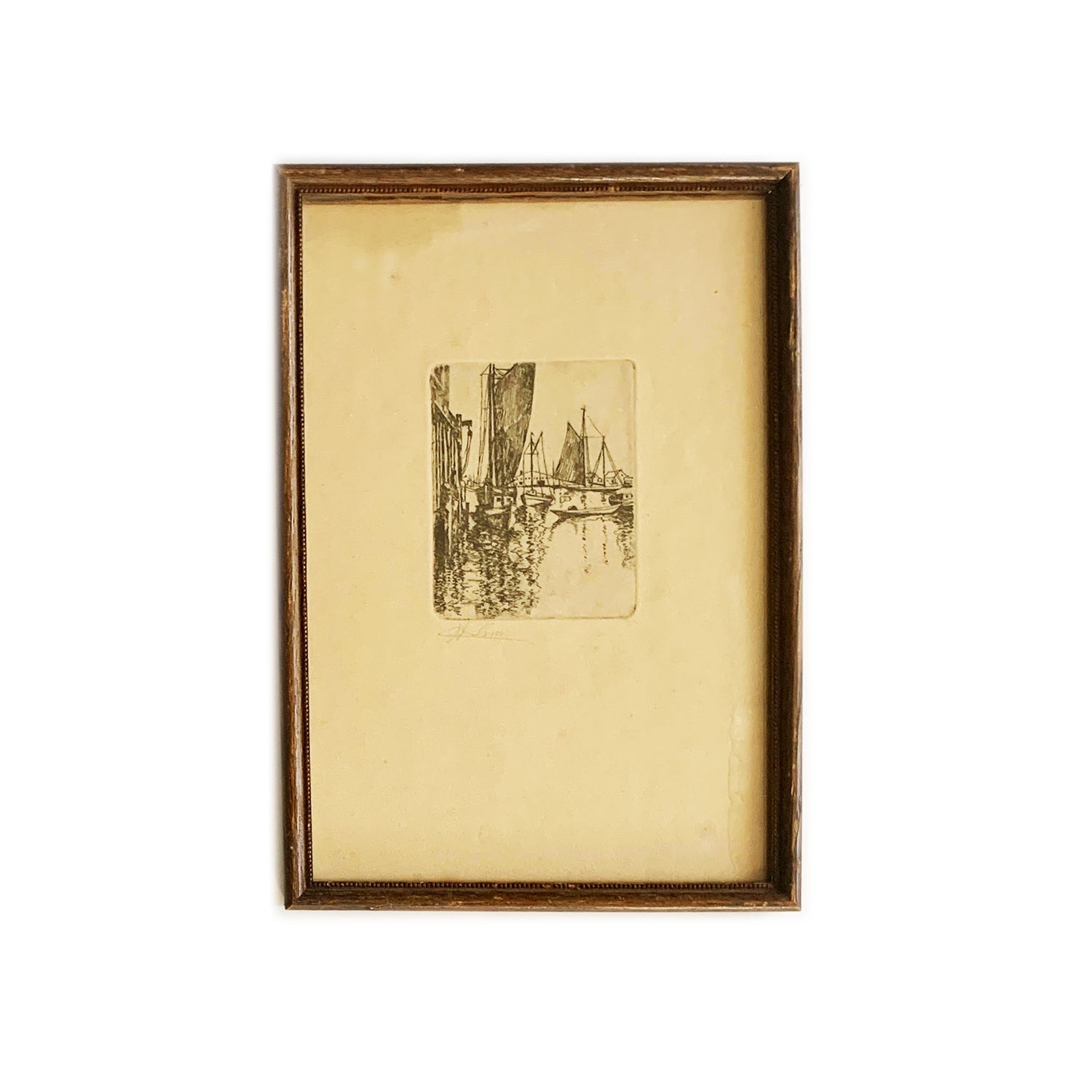 "Ships", H. Snow Etching