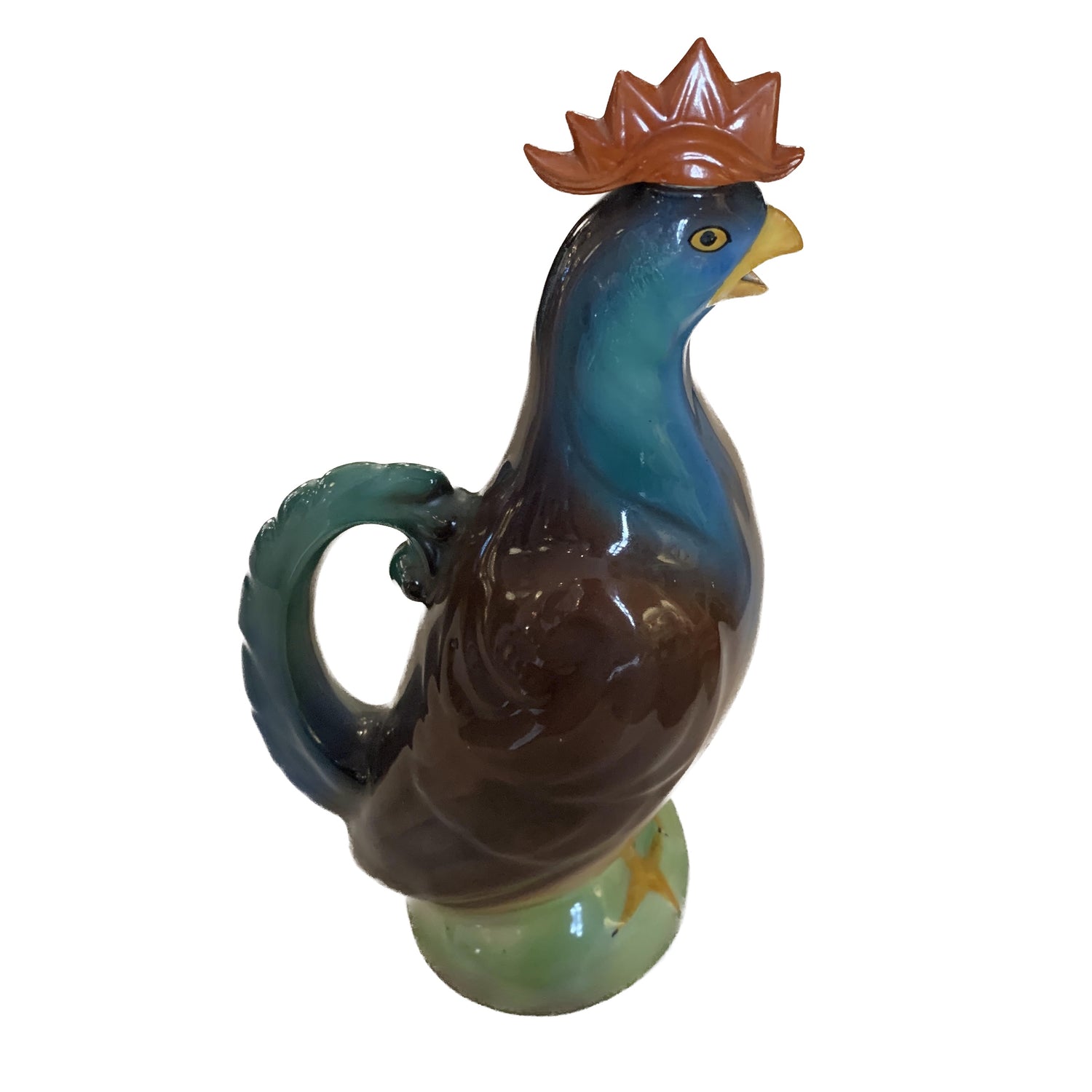 Antique Porcelain Rooster Pitcher, German