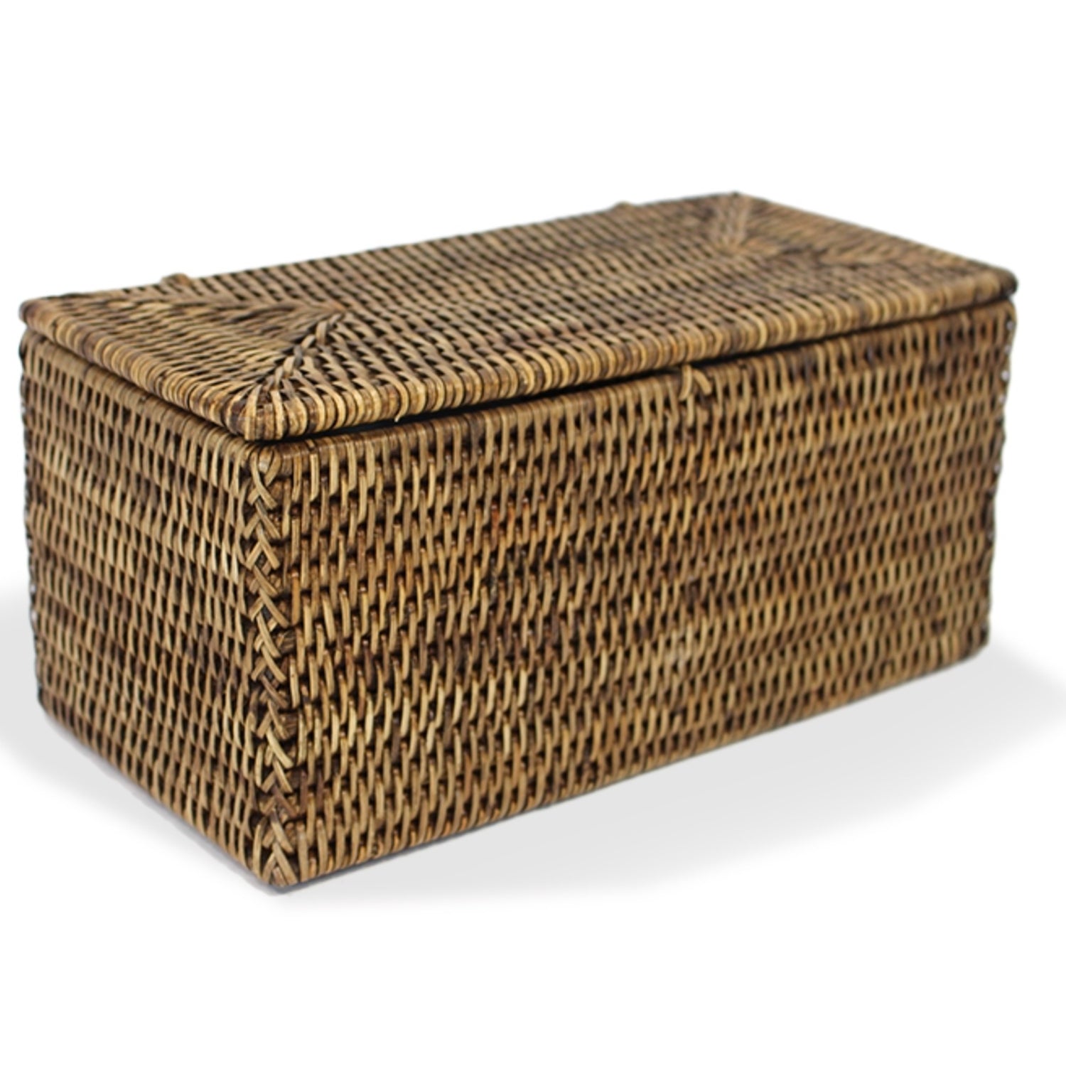 Rattan Covered Double TP Holder