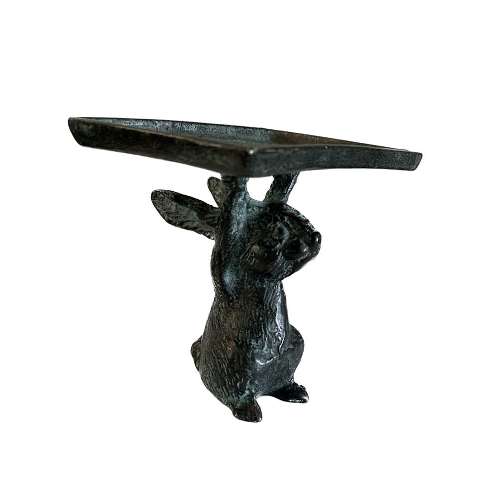 Bronze Finished Bunny Business Card Holder
