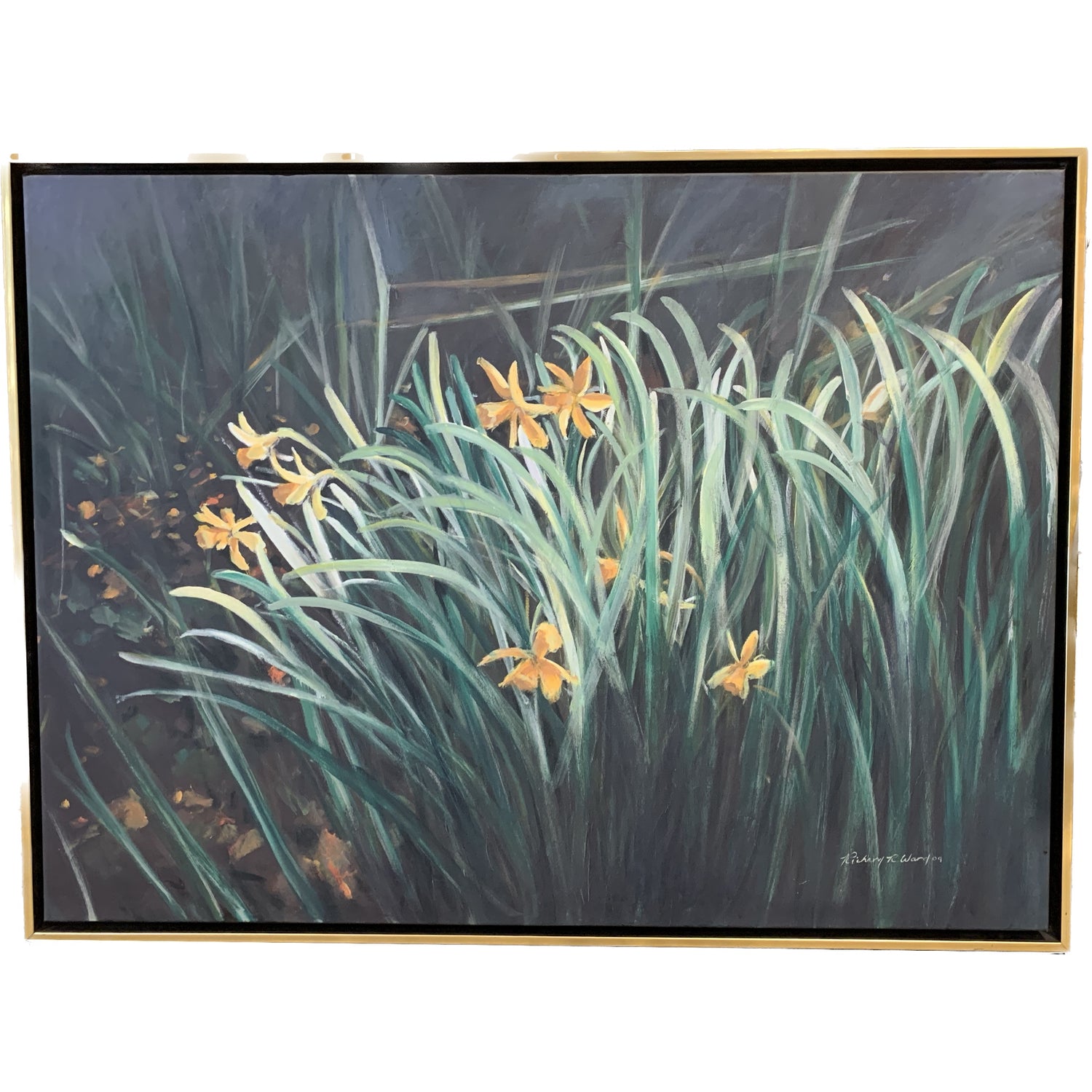 "Springtime Daffodils" Richard Reynolds Ward, Giclee on Canvas, Framed