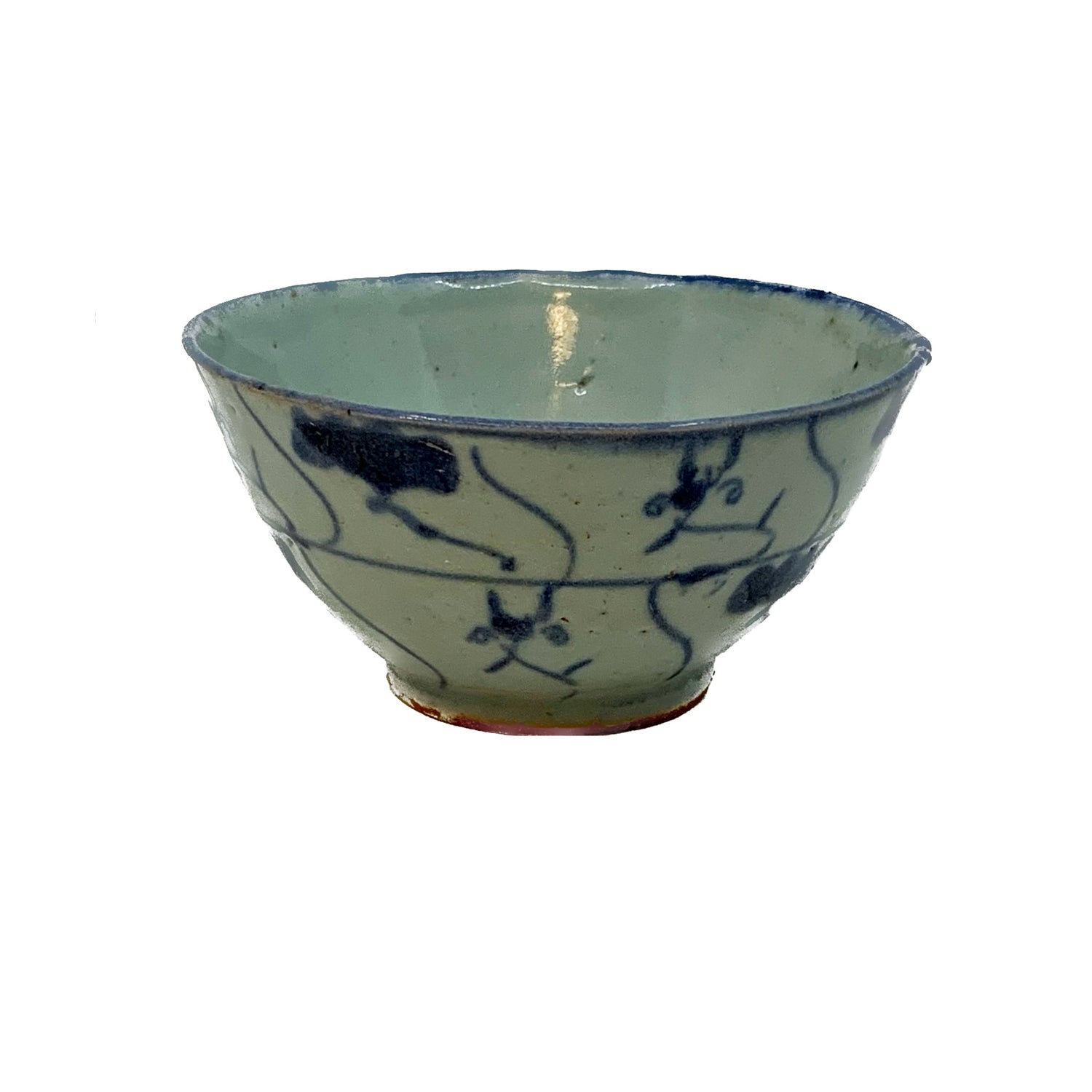 Antique Chinese Blue & Gray Bowl