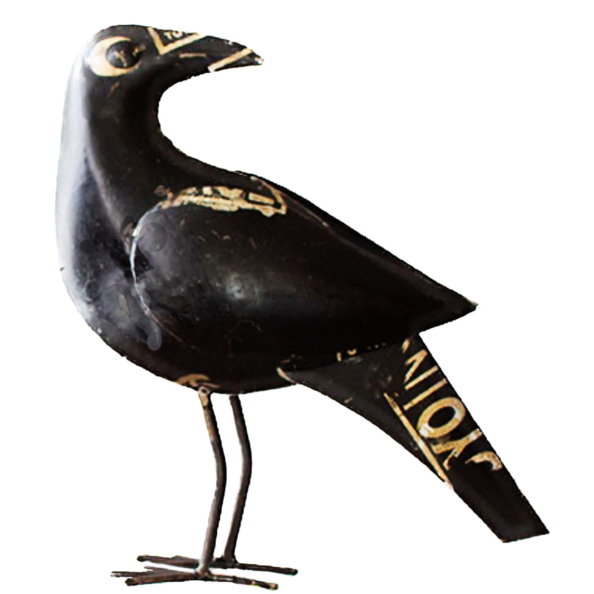 Recycled Iron Crow Looking Back