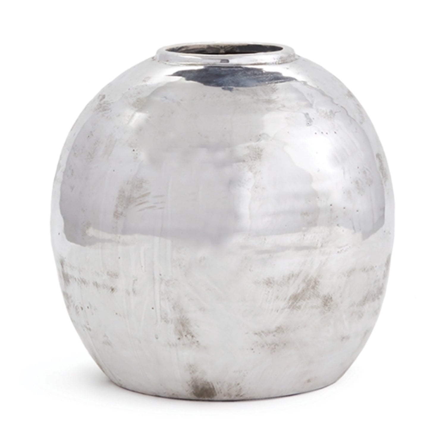 Antiqued Silver Washed Organic Vase