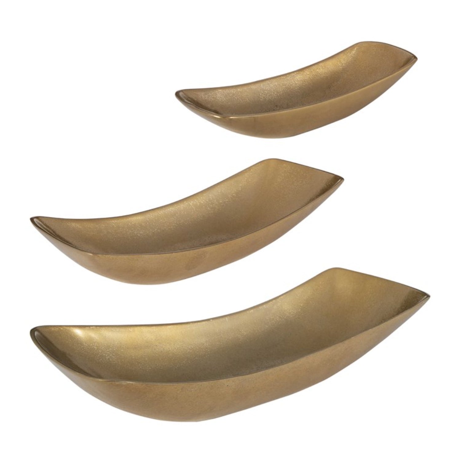Oblong Antique Brass Textured Bowl, 16"
