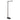 Matte Black Rotating Arm LED Floor Lamp on Marble Base, 45"h