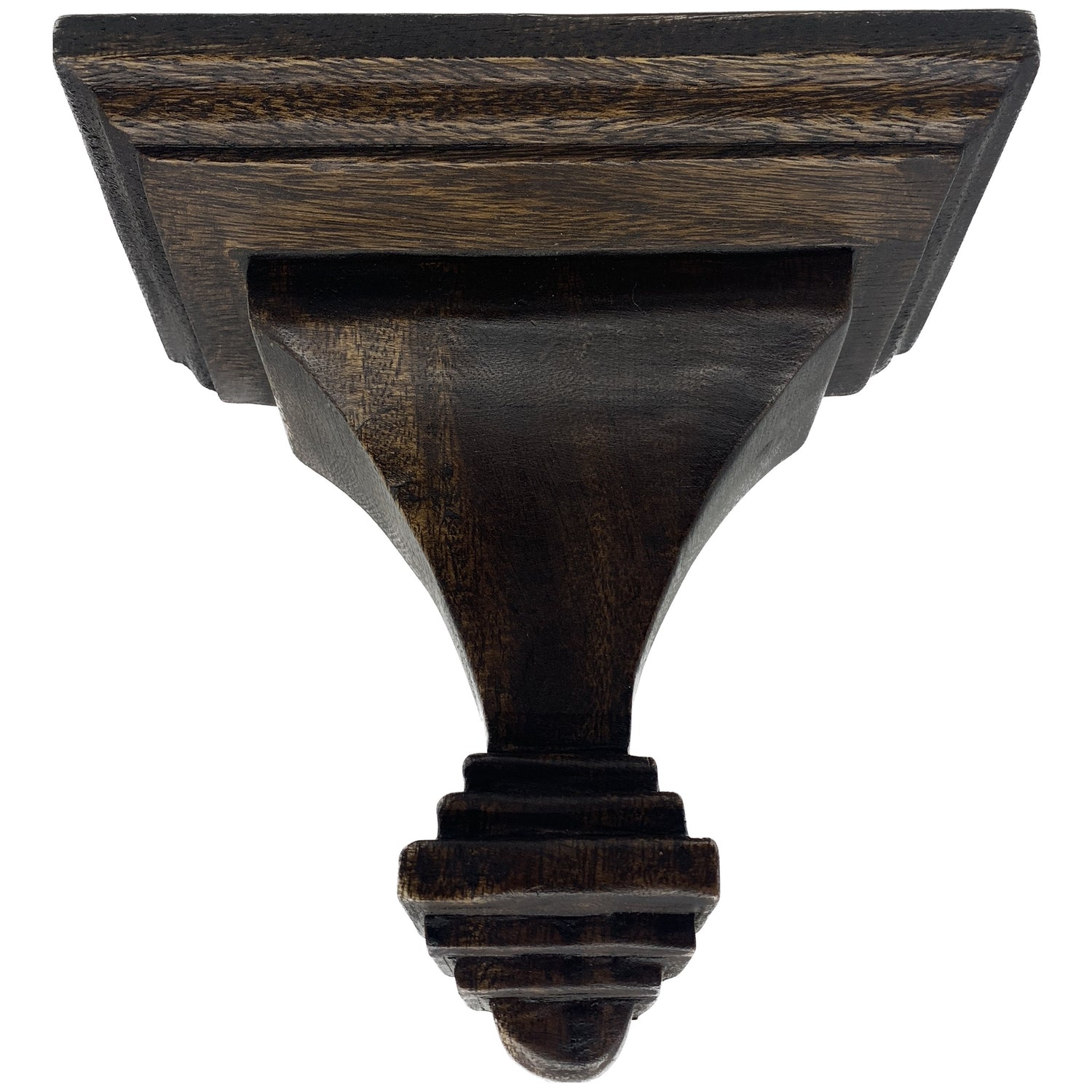 Small Wood Bracket, 7.5"w x 4"d x 7.25"h, Thailand