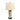 White Porcelain Column Lamp with Vines, 25"h