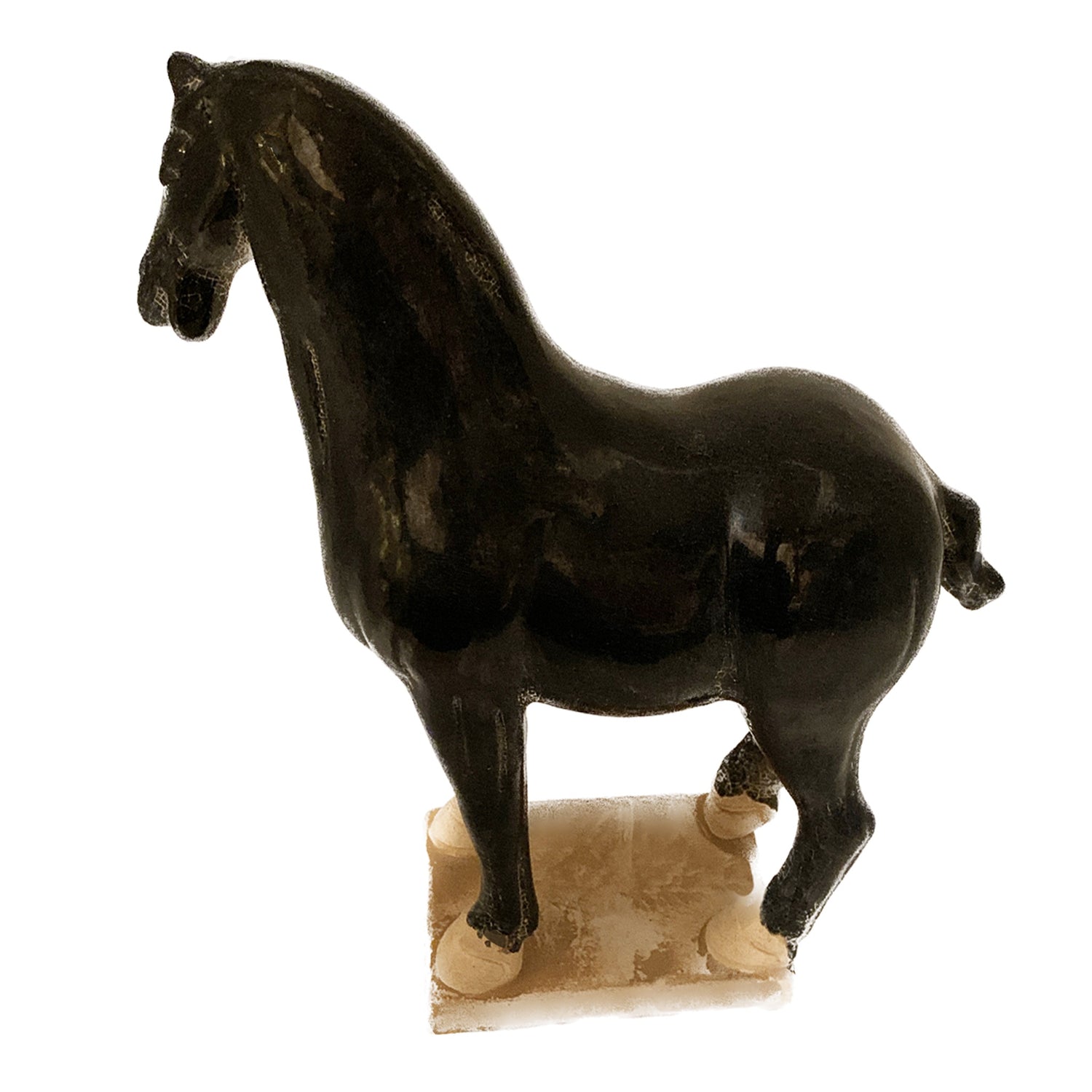 Small Glazed Stallion, Black