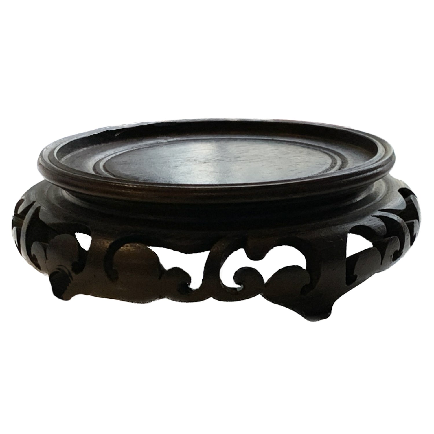 Carved Wood Riser for a 3" Base, Vintage, Hong Kong