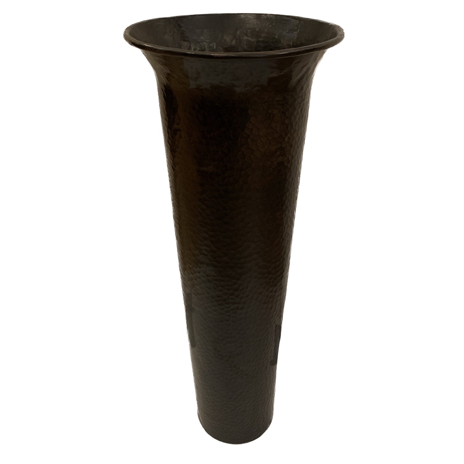 Hammered Metal Weighted Floor Vase/Umbrella Stand
