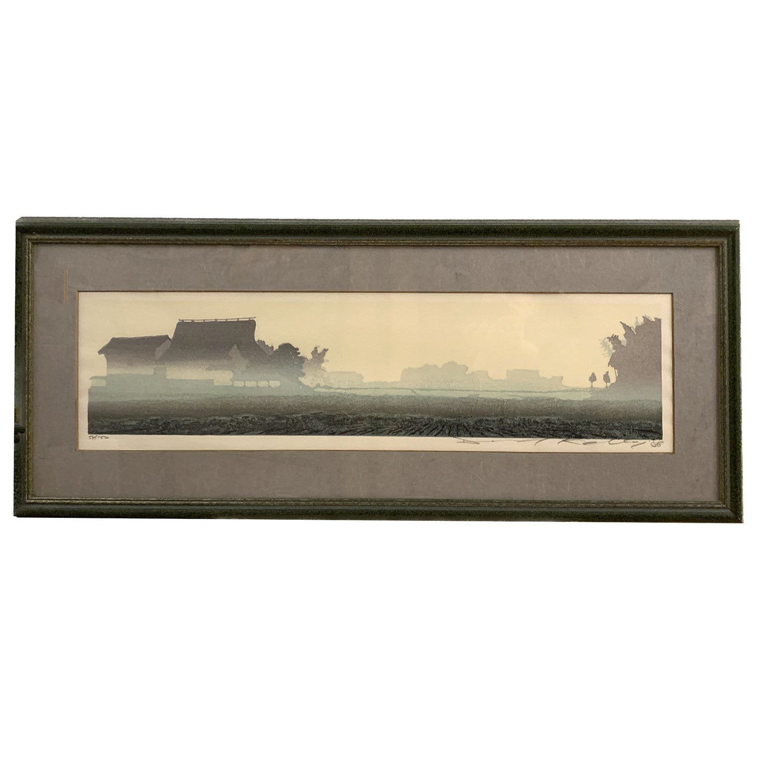 Asian Lithograph, signed, framed