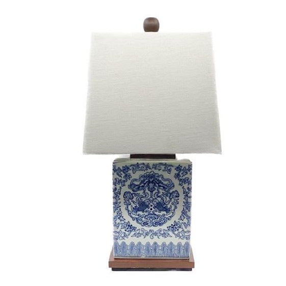 Blue and White Table Lamp