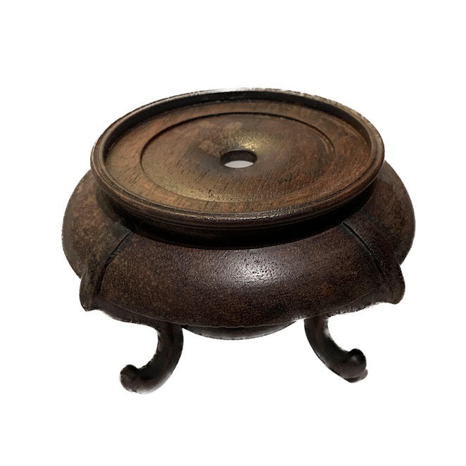 Vintage Asian Carved Wood Riser, Hong Kong