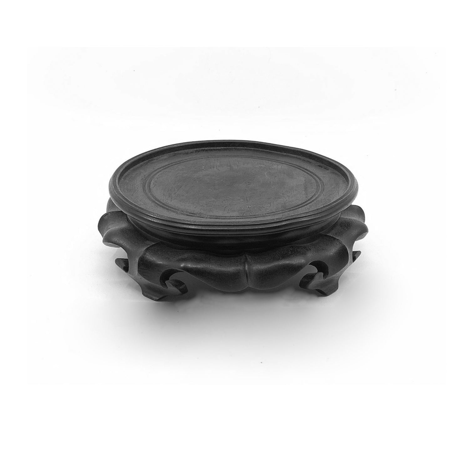 Carved Asian Wood Riser for 5.75" Pot